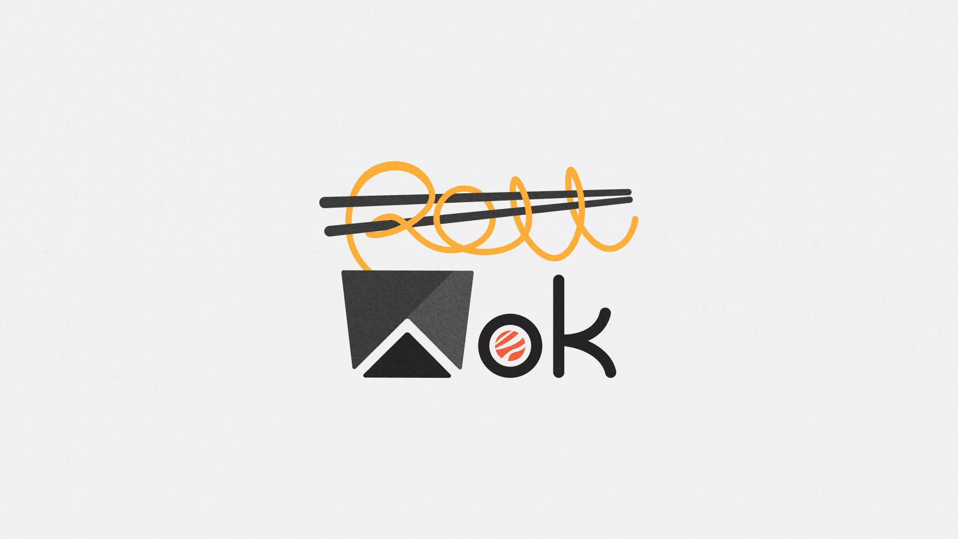 Разработка логотипа в Шилке для суши-бара «Roll Wok Club»